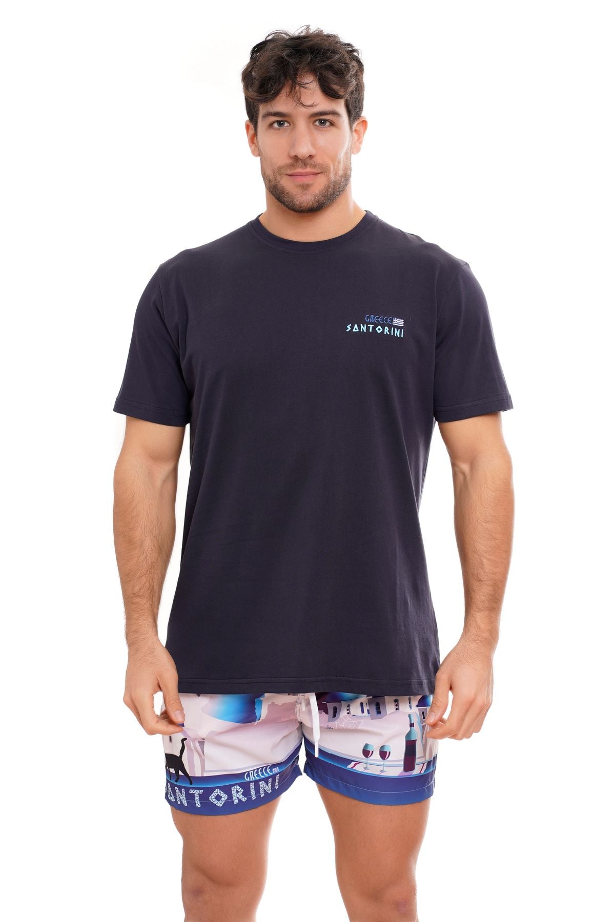 TS Santorini Navy - T-Shirt - Move Beachwear