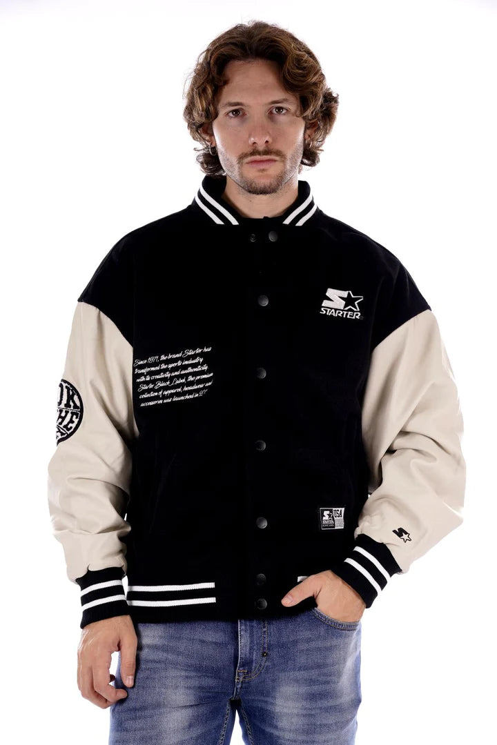 Bershka - Giacca bomber in jersey nera stile college | ASOS Bershka - Giacca bomber in jersey nera stile college | ASOS