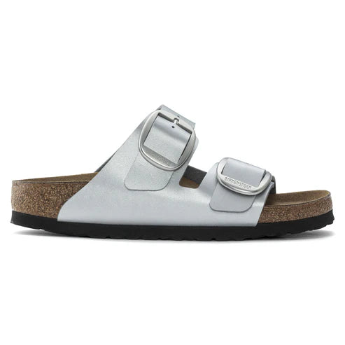 SANDALI ARIZONA BIG BUCKLE SILVER BIRKENSTOCK DONNA