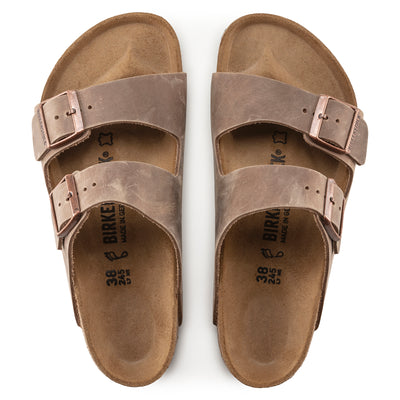 SANDALI ARIZONA TABACCO BROWN OILED LEATHER BIRKENSTOCK UNISEX