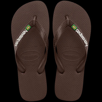 Brasil Logo Dark Brown/White - Infradito - Havaianas