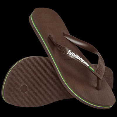 Brasil Logo Dark Brown/White - Infradito - Havaianas