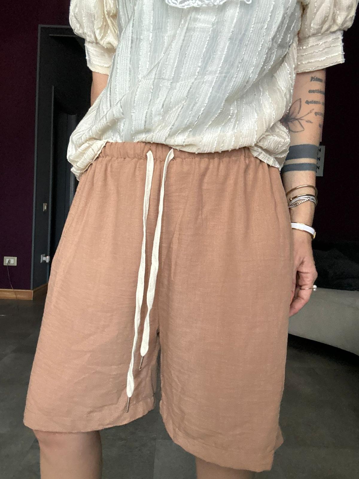 6067 Camel - Shorts - Pink