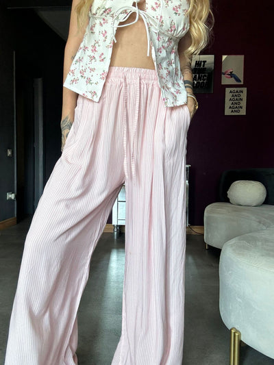 5905 Righe Rosa - Pantaloni - Kappaò Pink