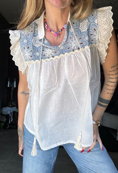 32481 Bianco - Camicie - Pink