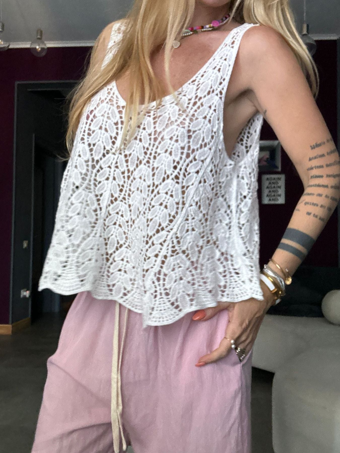 28038 Bianco - Canotte - Kappaò Pink