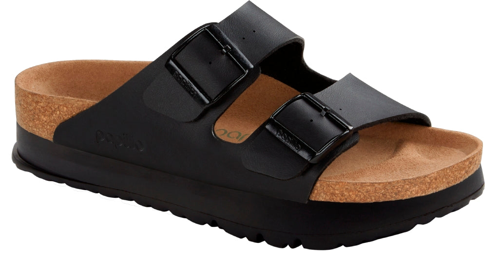 SANDALI PAPILIO ARIZONA PLATFORM BLACK BIRKENSTOCK DONNA