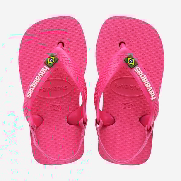 Baby Brasil Logo II Pink Flux/White - Infradito - Havaianas