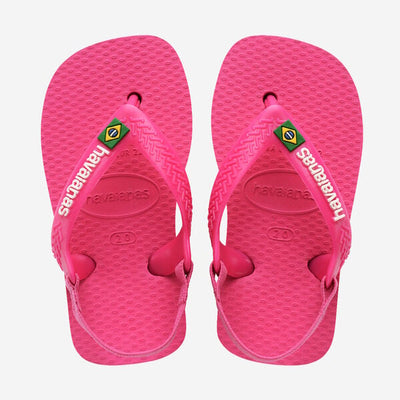 Baby Brasil Logo II Pink Flux/White - Infradito - Havaianas