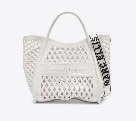 Flat Buby Basket Off Blanc/Brush Silver - Borse - Marc Ellis