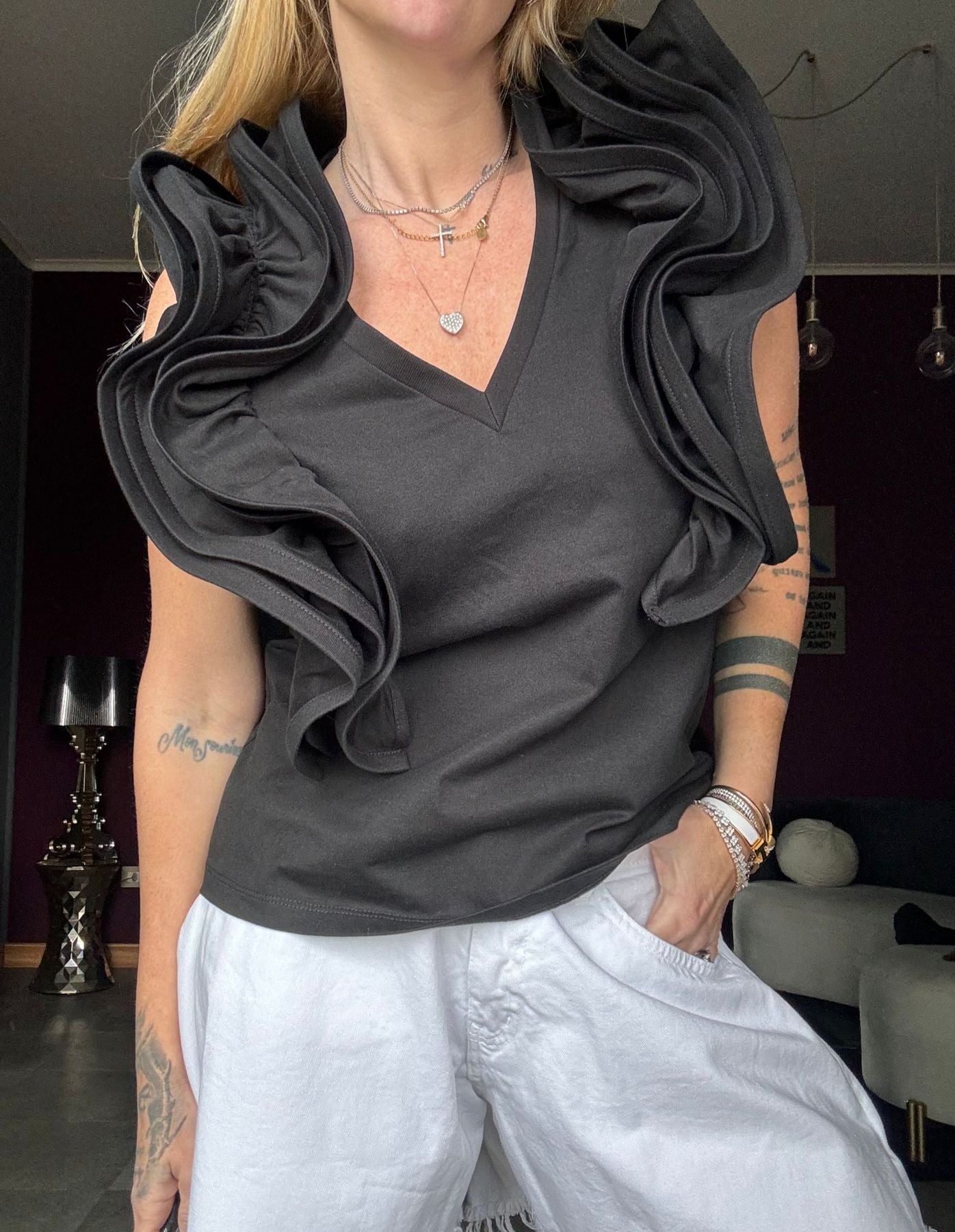 7810 Nero - Maglie - Lumina