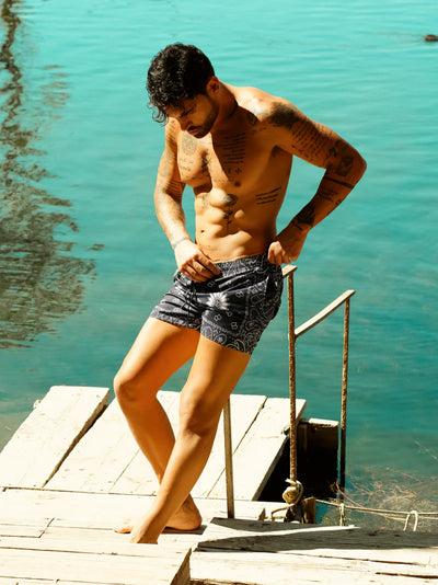 SVN Print 25 Bandana Nero - Costumi - Move Beachwear