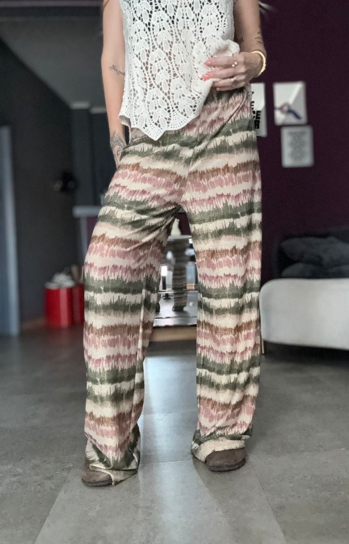 1795 Oro/Verde - Pantaloni - Pink