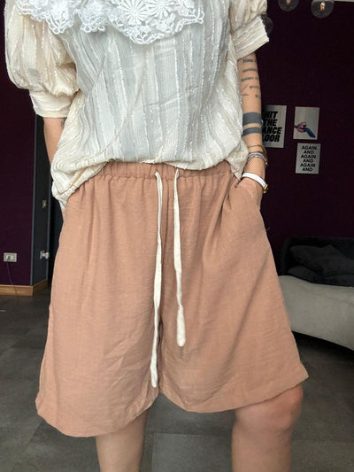 6067 Camel - Shorts - Pink