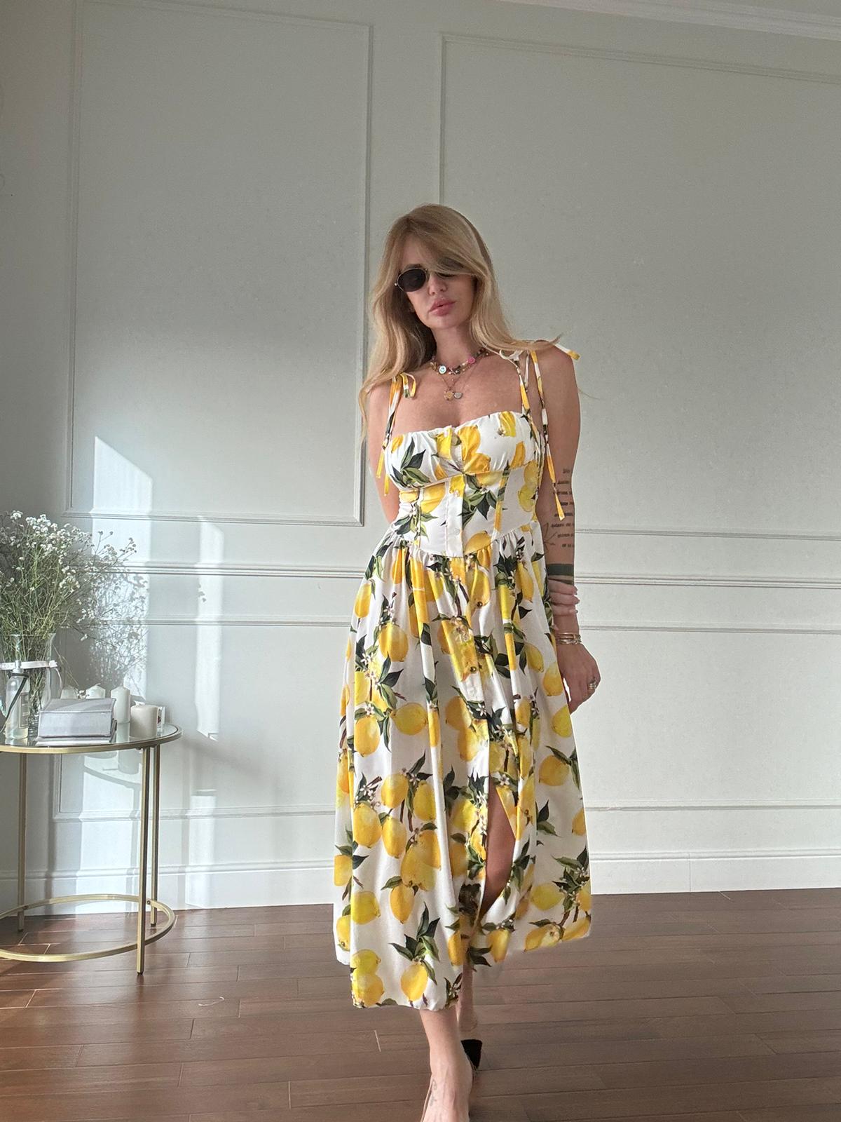 23868 Bianco/Giallo - Vestiti - Pink