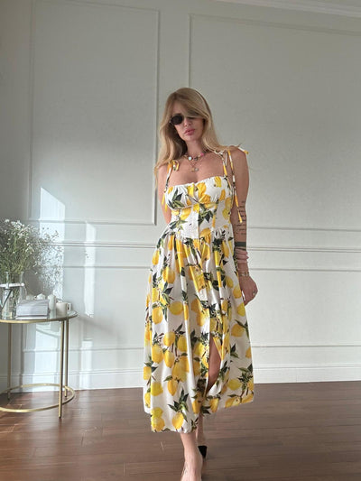 23868 Bianco/Giallo - Vestiti - Pink