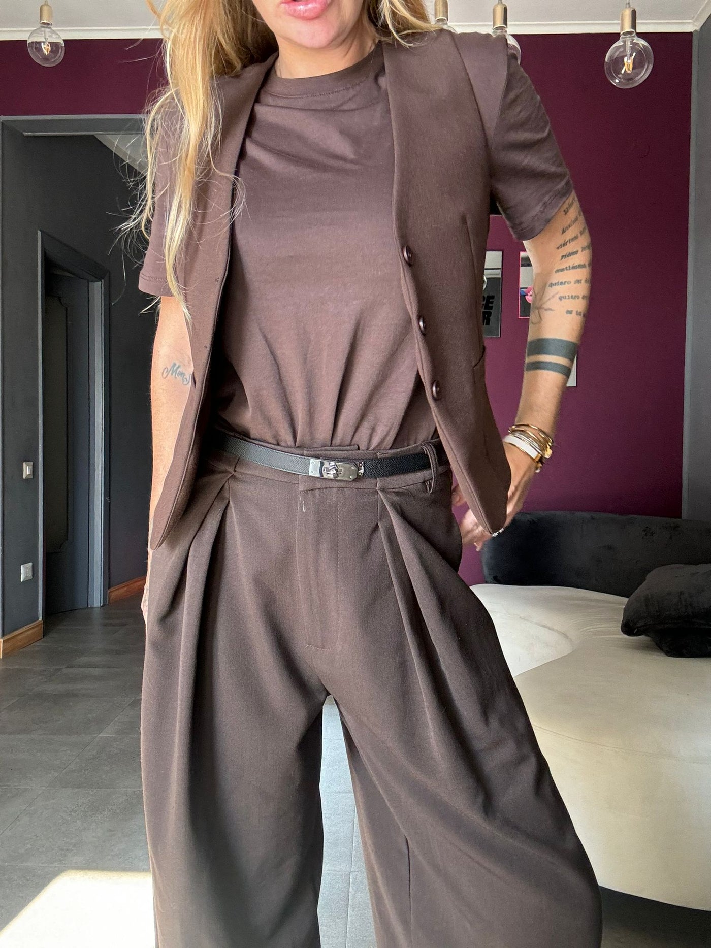 KO1933 Marrone - Pantaloni - Lumina