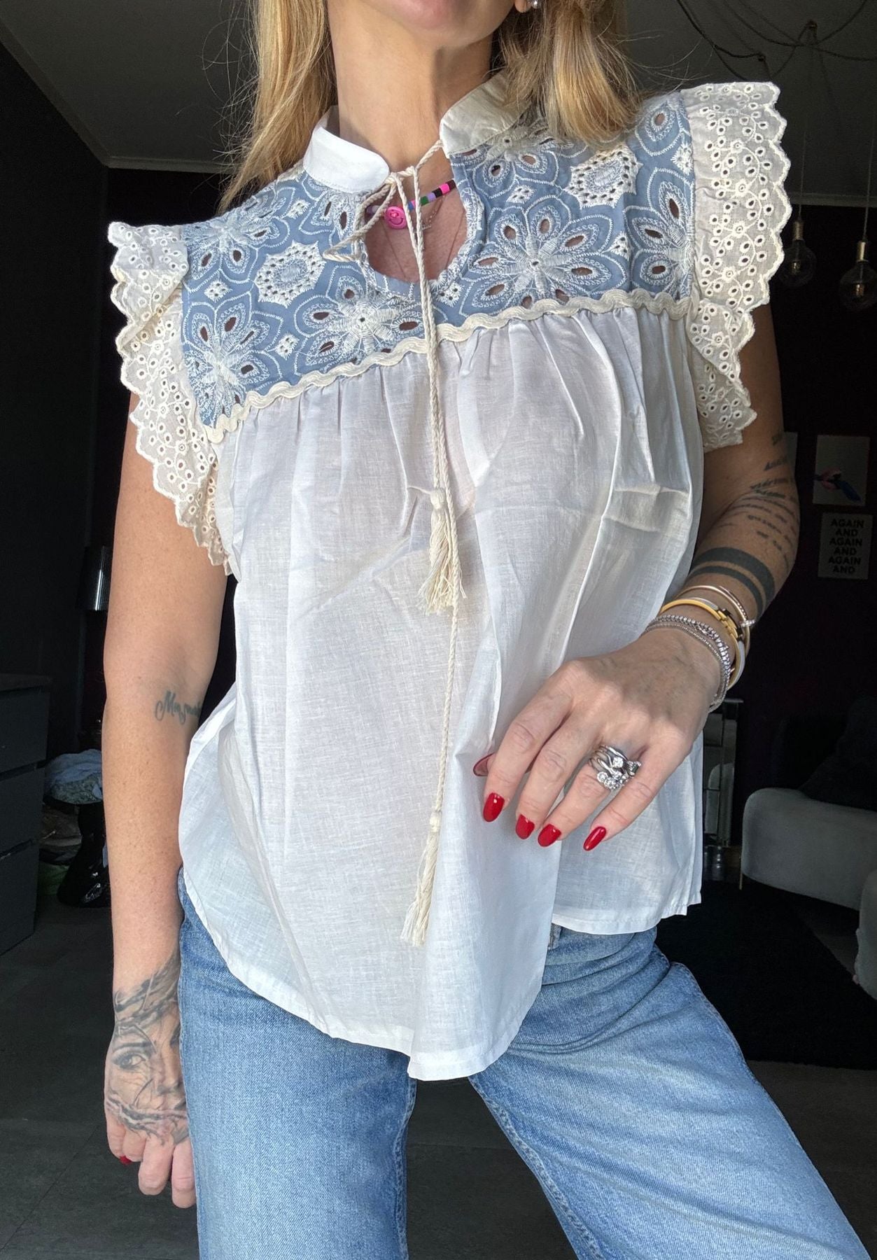 32481 Bianco - Camicie - Pink