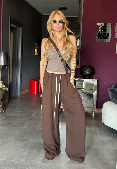 5986 Marrone - Pantaloni - Pink