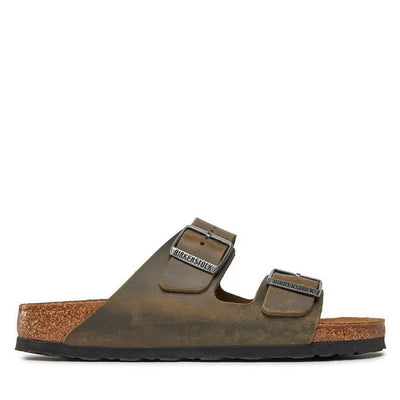 SANDALI ARIZONA FADED KHAKI OILED LEATHER BIRKENSTOCK UNISEX