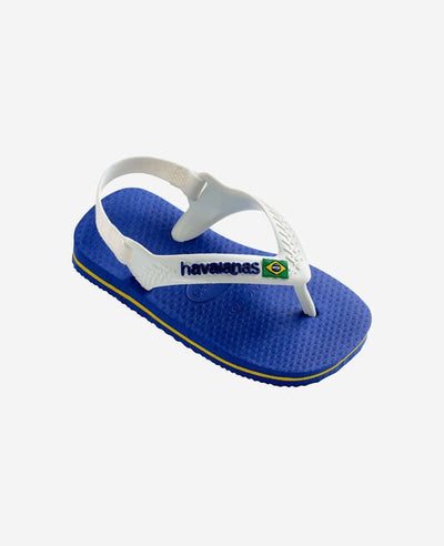 INFRADITO BABY BRASIL LOGO II MARINE BLU HAVAIANAS BAMBINO