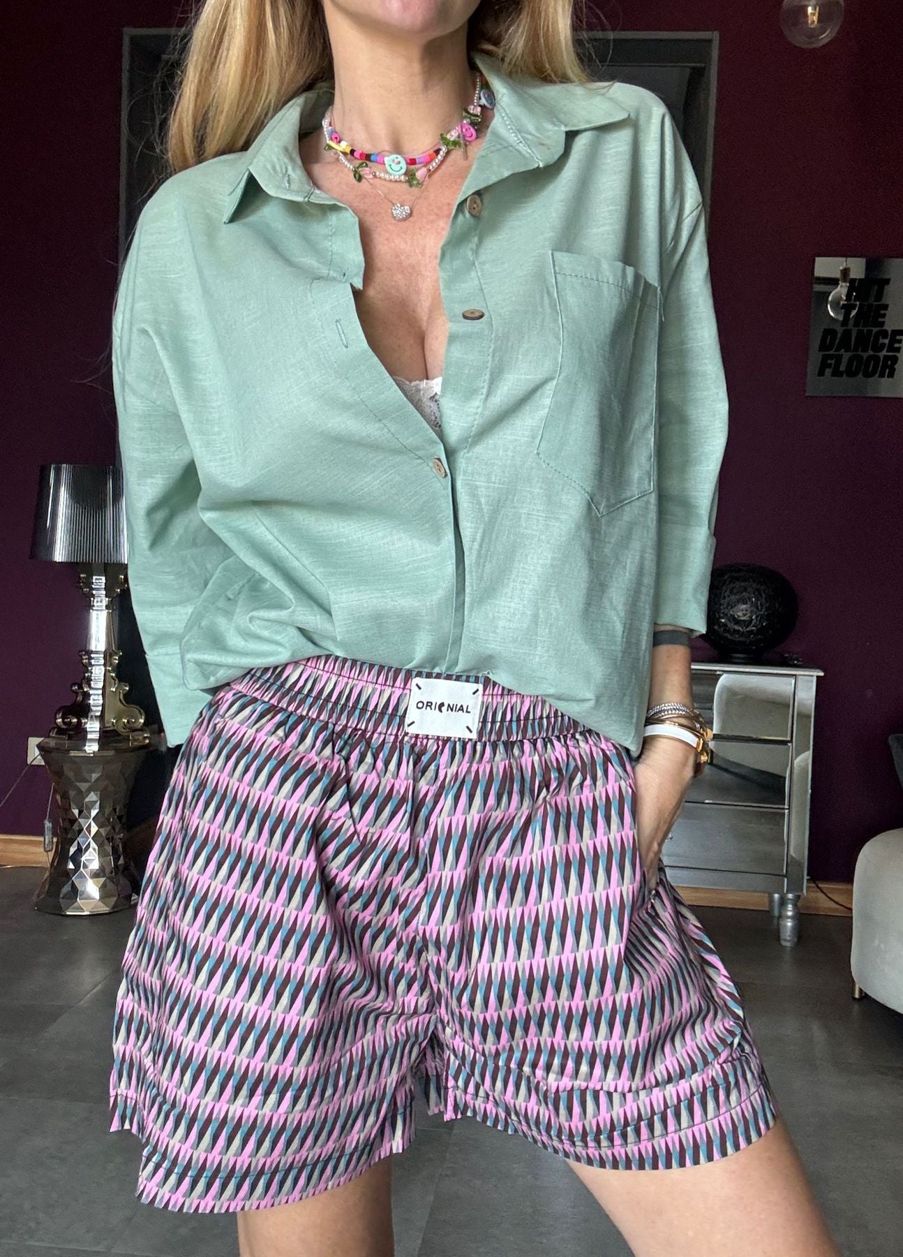 2437 Verde - Camicie - Pink