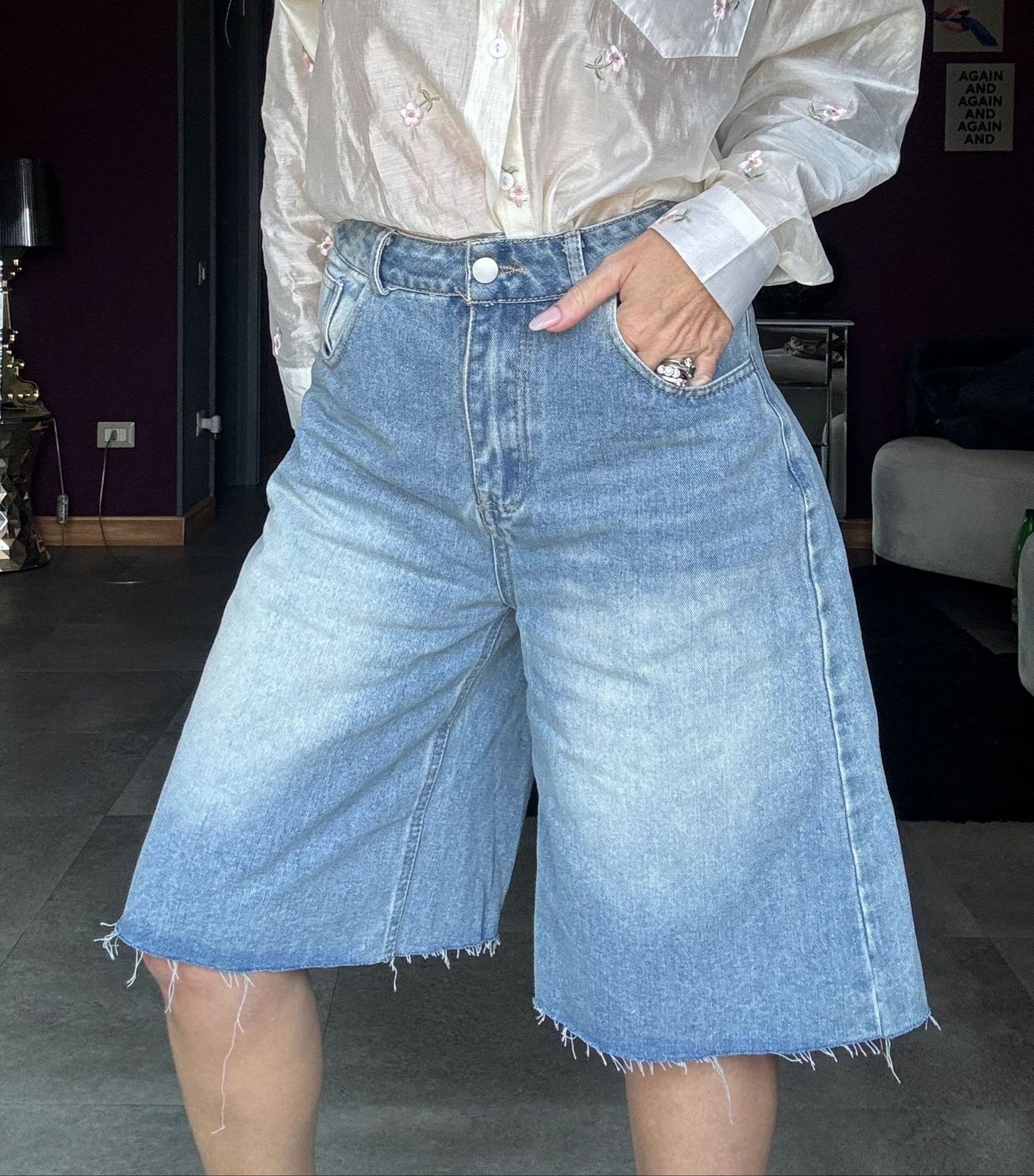 21495 Jeans - Bermuda - Pink