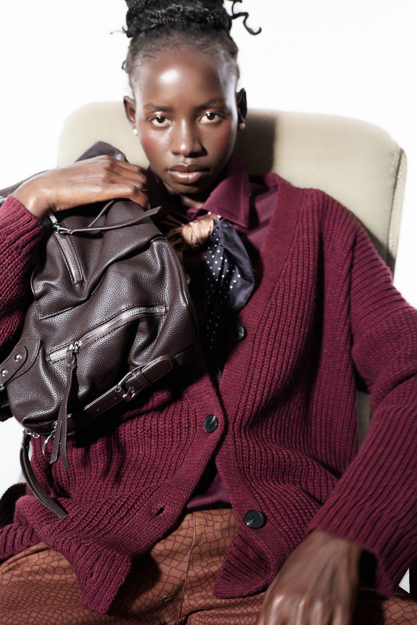 0064 Bordeaux - Cardigan - Lumina