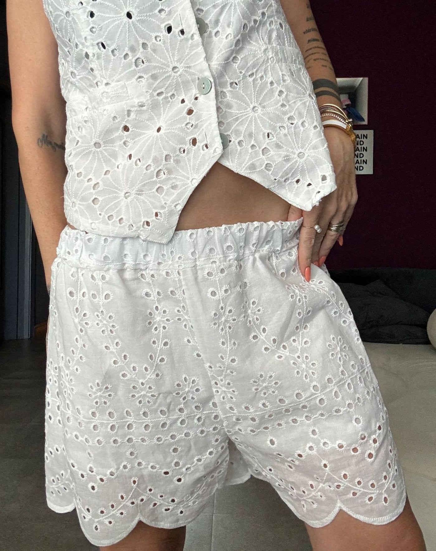 16091 Bianco - Shorts - Kappaò Pink