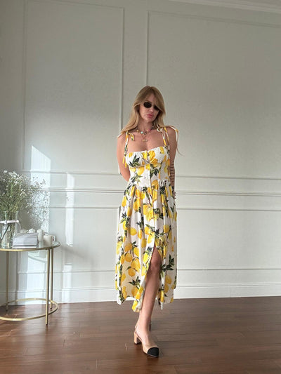 23868 Bianco/Giallo - Vestiti - Pink