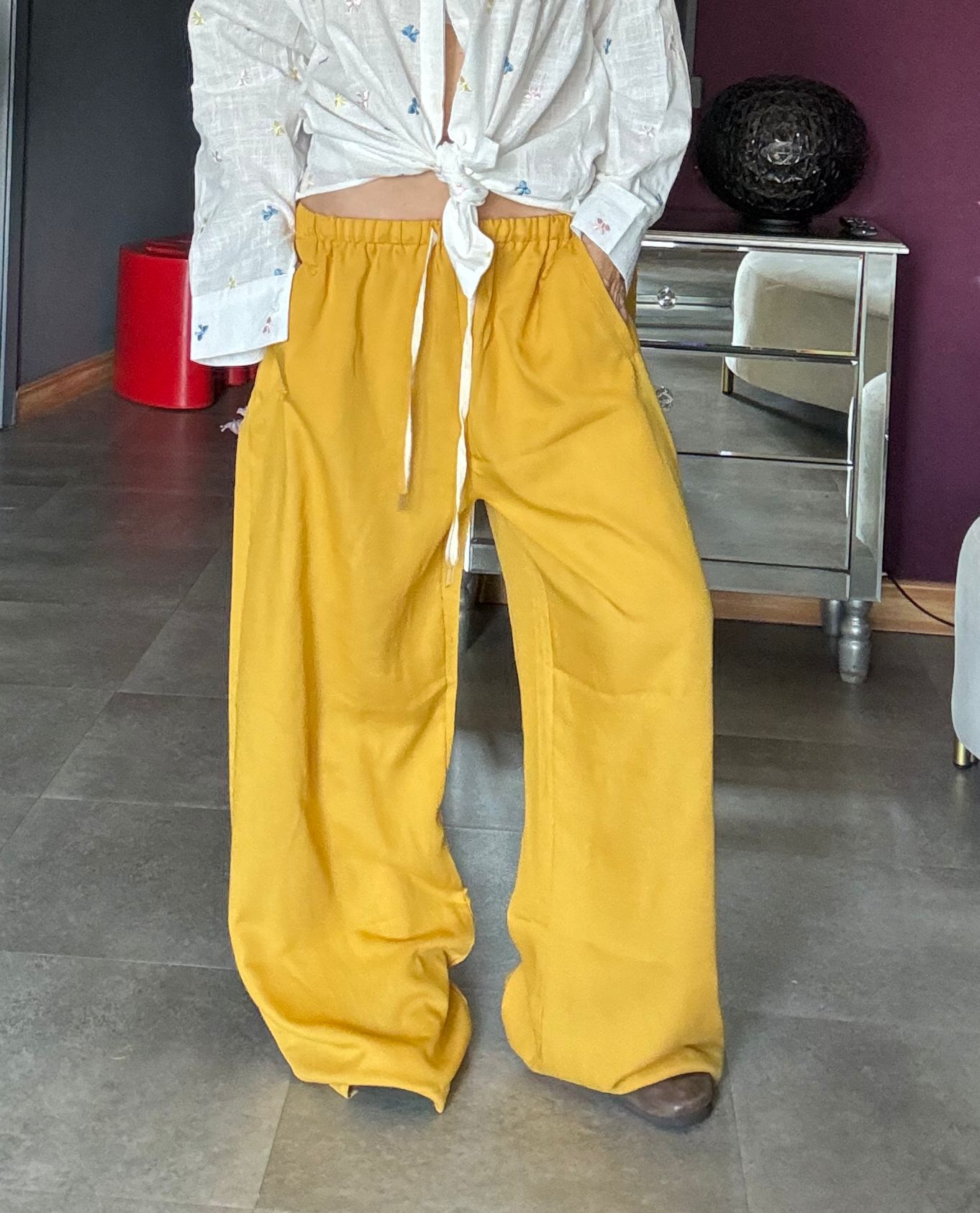 5986 Giallo - Pantaloni - Pink