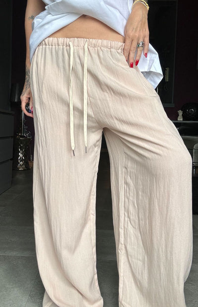 5986 Beige - Pantaloni - Pink