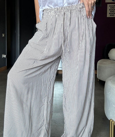 5905 Righe Nero - Pantaloni - Kappaò Pink
