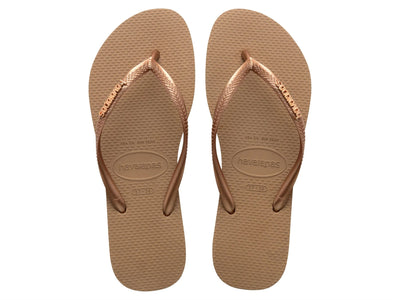 Slim Logo Metallic Rose Gold - Infradito - Havaianas