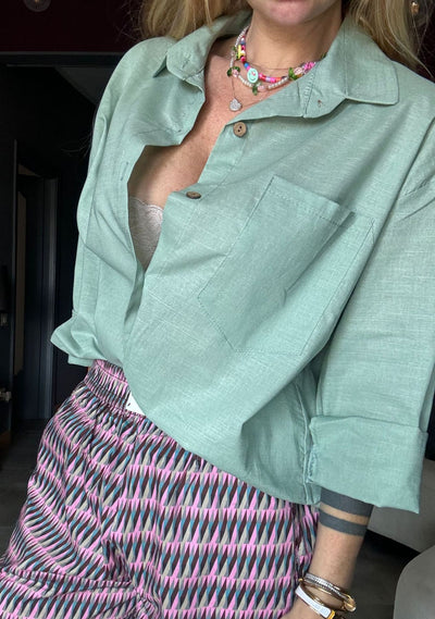 2437 Verde - Camicie - Pink