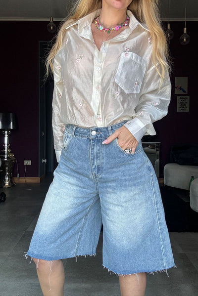 21495 Jeans - Bermuda - Pink