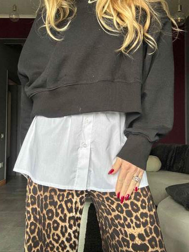 GONNA/CAMICIA 30885 BIANCO PINK DONNA
