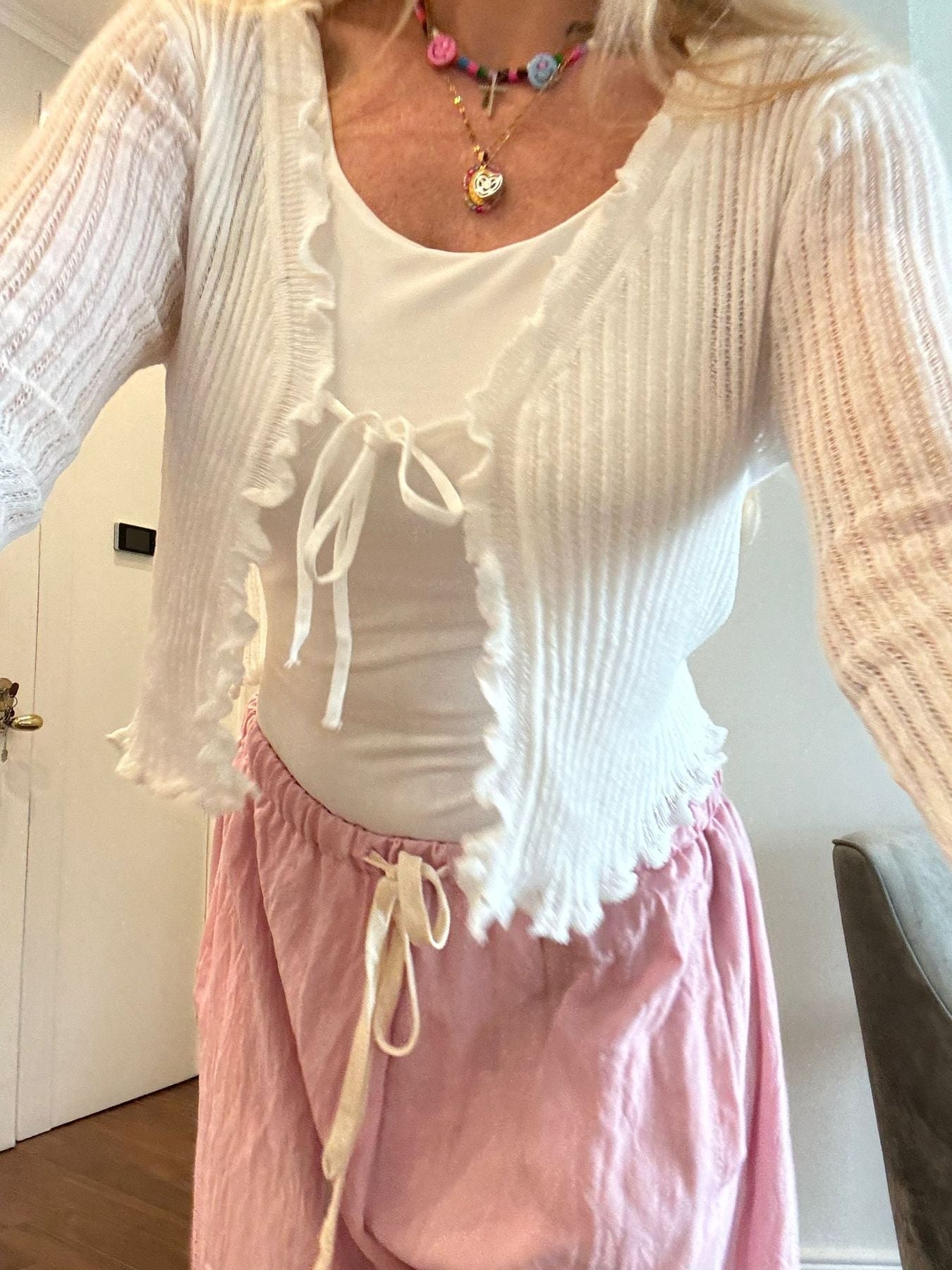 3826 Bianco - Maglie - Kappaò Pink