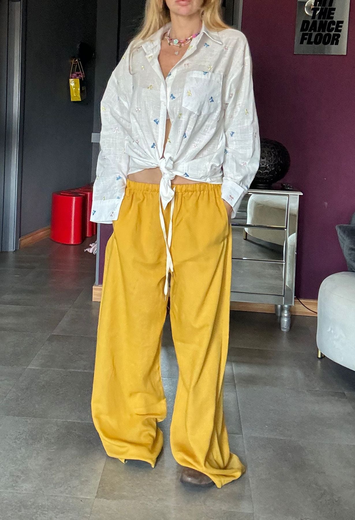 5986 Giallo - Pantaloni - Pink