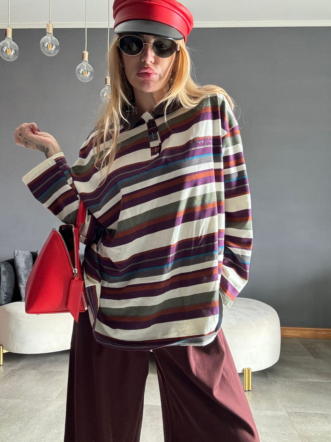 W28272 Bordeaux - Polo - Kappaò Pink