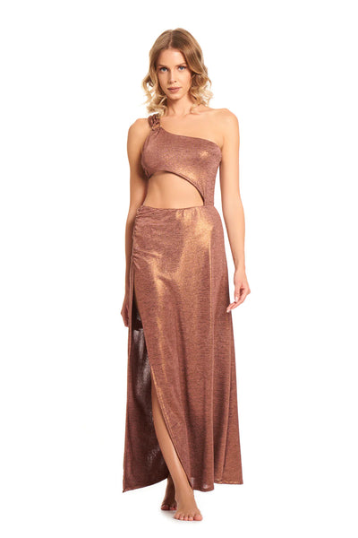 ABITO LUNGO NIGHT DRESS BRONZO COTAZUR DONNA