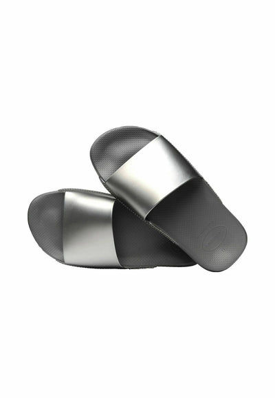 CIABATTE SLIDE CLASSIC METALLIC STEEL GREY HAVAIANAS U