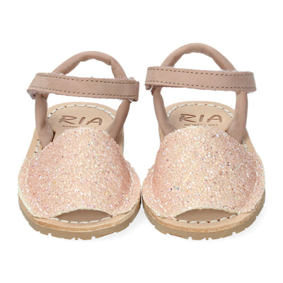 SANDALI MINORCHINE STRASS ROSE RIA MENORCA BAMBINA