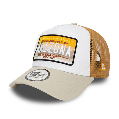CAPPELLO TRUCKER NEW ERA PATCH BEIGE NEW ERA UOMO