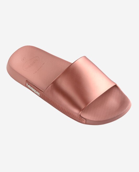 CIABATTE SLIDE CLASSIC METALLIC CROCUS ROSE HAVAIANAS DONNA