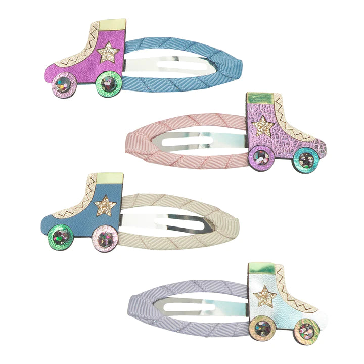 SET CLIP PER CAPELLI DISCO ROLLERSKATES CLIC CLACS MIMI & LULA BAMBINA