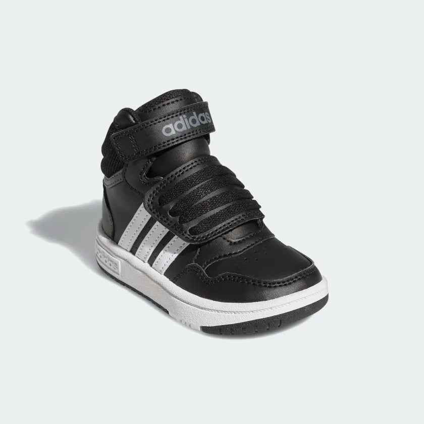 SNEAKERS ADIDAS HOOPS MID IN ECOPELLE CON CHIUSURA A STRAPPO E  LACCI UNISEX BAMBINO