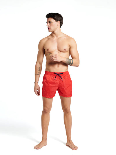 BOXER SAINT VINCENT TINTA UNITA ROSSO MOVE BEACHWEAR UOMO