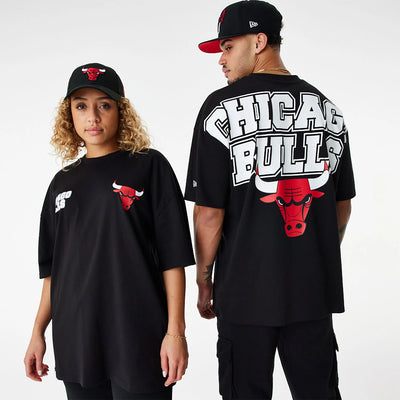 T-SHIRT CHICAGO BULLS NBA GRAPHIC NERA NEW ERA UOMO