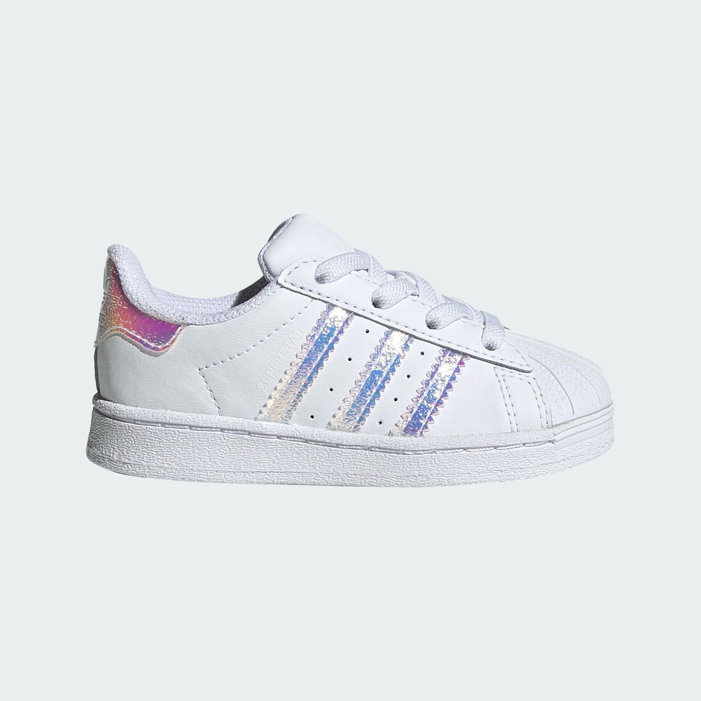 SNEAKERS ADIDAS SUPERSTAR BAMBINA IN PELLE CON LACCI ELASTICIZZATI